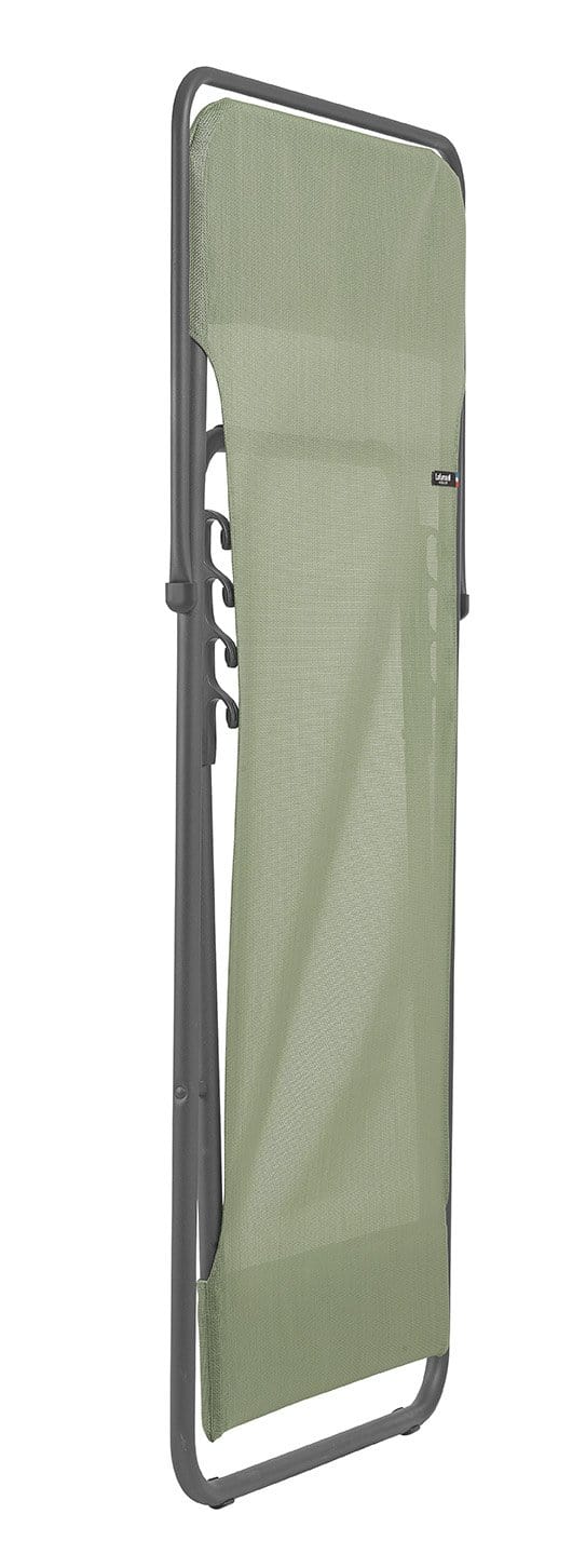Chairs Sling Chair - Folding Sling Chair - Set of 2 - Basalt Steel Frame - Moss Fabric HomeRoots