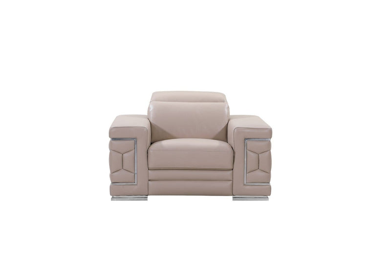 Chairs Stress less Chair - 29-38" Modern Beige Leather Chair HomeRoots