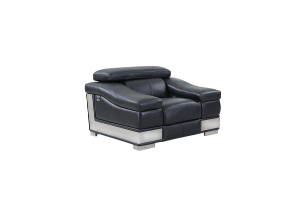 Chairs Stress less Chair - 31-39" Modern Black Leather Chair HomeRoots