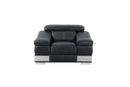 Chairs Stress less Chair - 31-39" Modern Black Leather Chair HomeRoots