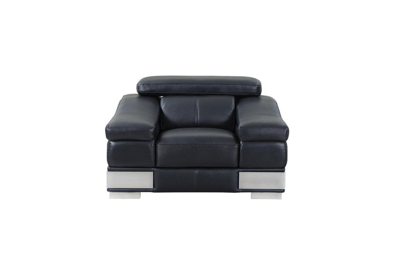 Chairs Stress less Chair - 31-39" Modern Black Leather Chair HomeRoots