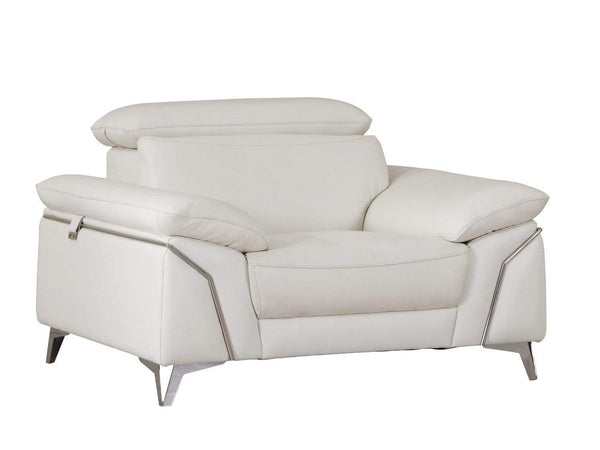 Chairs Stress less Chair - 31" Fashionable White Leather Chair HomeRoots