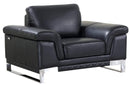 Chairs Stress less Chair - 32" Lovely Black Leather Chair HomeRoots