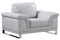Chairs Stress less Chair - 32" Lovely Light Grey Leather Chair HomeRoots
