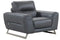 Chairs Stress less Chair - 34" Lovely Dark Grey Leather Chair HomeRoots