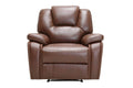 Chairs Stress less Chair - 40" Contemporary Brown Leather Chair HomeRoots