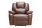 Chairs Stress less Chair - 40" Contemporary Brown Leather Power Reclining Chair HomeRoots