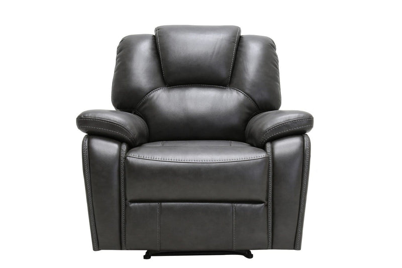 Chairs Stress less Chair - 40" Contemporary Grey Leather Chair HomeRoots