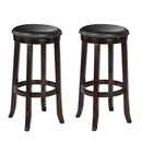 Chairs Swivel Chairs - 18" X 18" X 29" 2pc Espresso Swivel Bar Chair HomeRoots