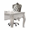 Chairs Swivel Chairs - 28" X 28" X 48" Silver PU Antique Platinum Upholstery Poly Resin Executive Chair w/Swivel & Lift HomeRoots