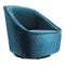 Chairs Swivel Chairs - 34.3" X 33.5" X 33.7" Aquamarine Velvet Swivel Chair HomeRoots