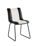 Chairs White Accent Chair - 18" X 23" X 33" Black And White Leatherette Accent Chair HomeRoots