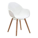 Chairs White Accent Chair - 22.8" X 24" X 34" 4 Pcs White Polypropylene Dining Chair HomeRoots