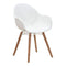 Chairs White Accent Chair - 22.8" X 24" X 34" 4 Pcs White Polypropylene Dining Chair HomeRoots