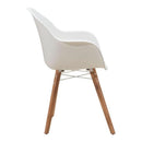 Chairs White Accent Chair - 22.8" X 24" X 34" 4 Pcs White Polypropylene Dining Chair HomeRoots