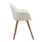 Chairs White Accent Chair - 22.8" X 24" X 34" 4 Pcs White Polypropylene Dining Chair HomeRoots