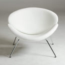 Chairs White Accent Chair - 28" White Leatherette Accent Chair HomeRoots