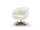 Chairs White Accent Chair - 29" White Bonded Leather, Foam and Steel Accent Chair HomeRoots