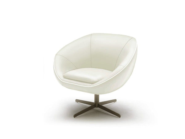 Chairs White Accent Chair - 29" White Bonded Leather, Foam and Steel Accent Chair HomeRoots
