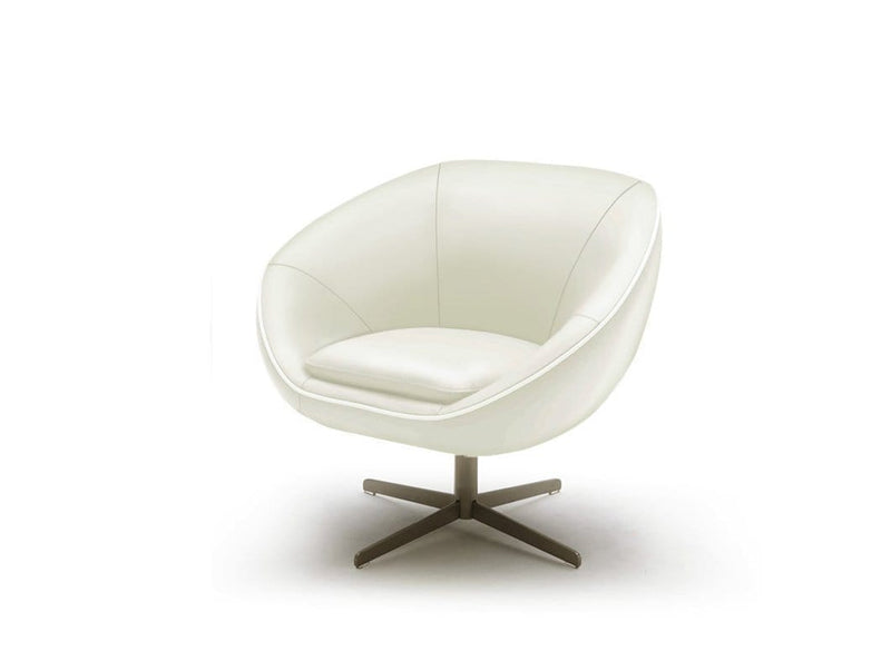 Chairs White Accent Chair - 29" White Bonded Leather, Foam and Steel Accent Chair HomeRoots