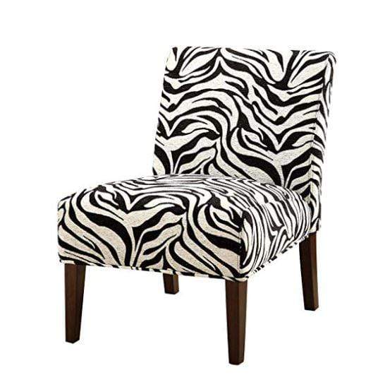 Chairs White Accent Chair - 30" X 22" X 33" Fabric And Espresso Accent Chair HomeRoots