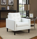 Chairs White Accent Chair - 30" X 30" X 33" White Accent Chair HomeRoots