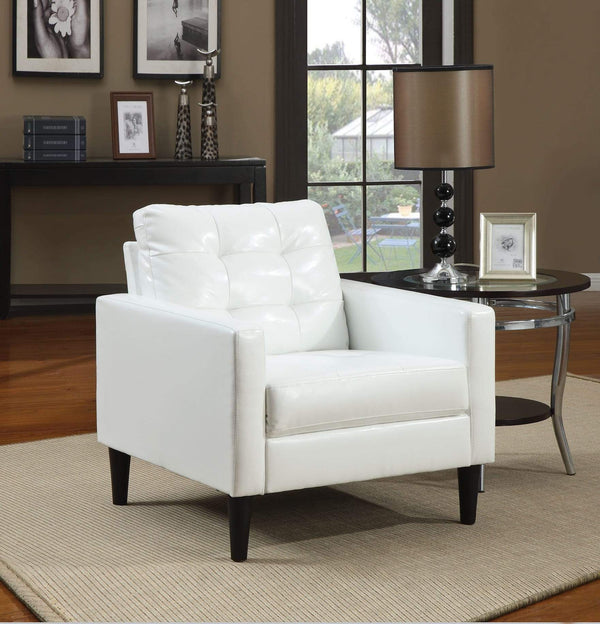 Chairs White Accent Chair - 30" X 30" X 33" White Accent Chair HomeRoots