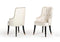 Chairs White Accent Chair - 38" White Velvet Fabric Dining Chair HomeRoots
