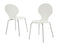 Chairs White Accent Chair - 63'.75" x 53'.25" x 102" White, Metal - 4 Dining Chairs HomeRoots
