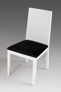 Chairs White Accent Chair - Two 36" White Fabric Dining Chairs HomeRoots