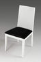 Chairs White Accent Chair - Two 36" White Fabric Dining Chairs HomeRoots