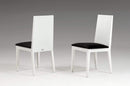 Chairs White Accent Chair - Two 36" White Fabric Dining Chairs HomeRoots