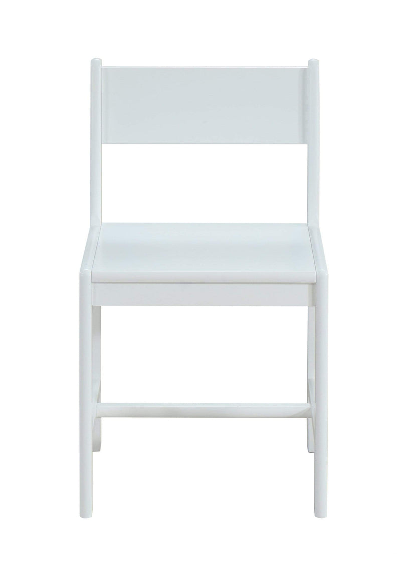 Chairs Wood Accent Chair - 17" X 17" X 30" White Wood Chair HomeRoots