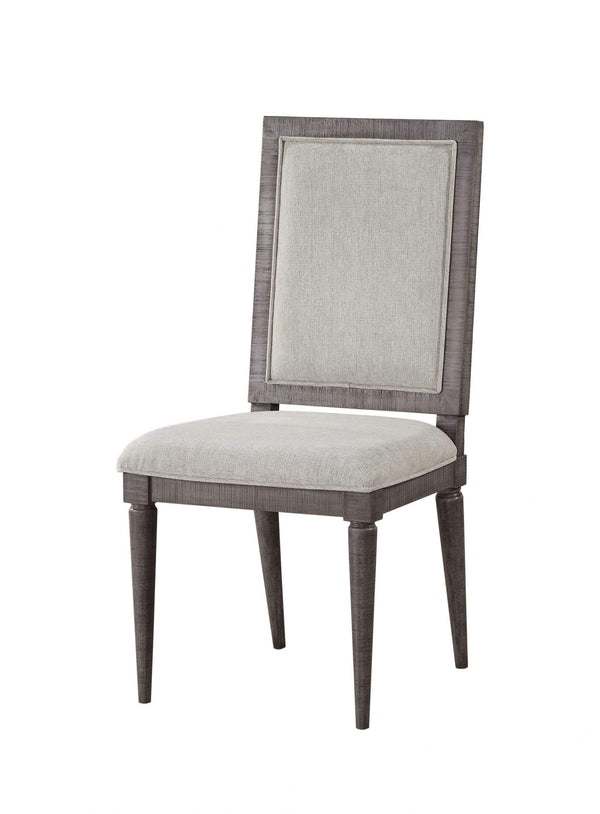 Chairs Wood Accent Chair - 18" X 21" X 41" Fabric Salvaged Natural Wood Upholstered (Seat) Side Chair (Set-2) HomeRoots