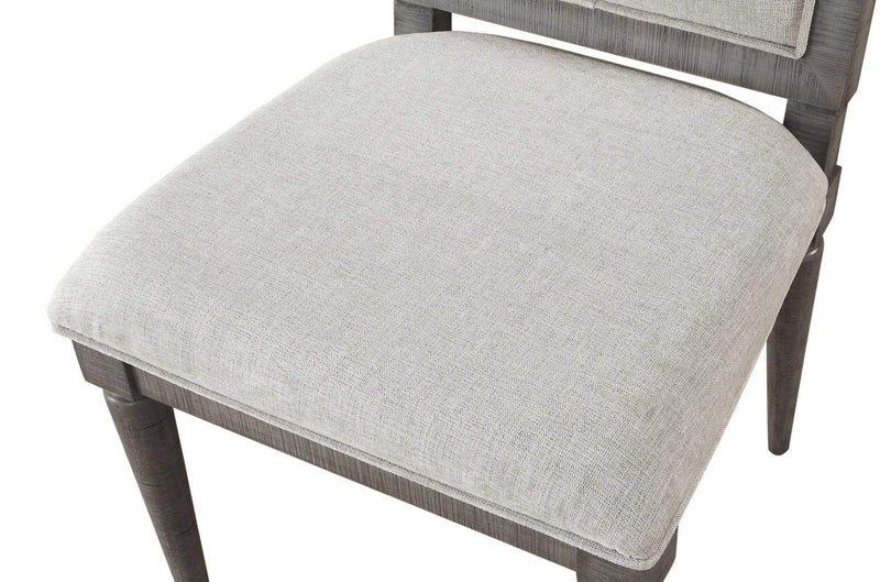 Chairs Wood Accent Chair - 18" X 21" X 41" Fabric Salvaged Natural Wood Upholstered (Seat) Side Chair (Set-2) HomeRoots
