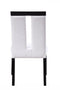 Chairs Wood Accent Chair - 21" X 26" X 39" White PU Black Wood Upholstered (Seat) Side Chair HomeRoots