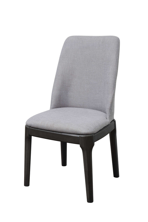 Chairs Wood Accent Chair - 23" X 21" X 39" Light Gray Linen Oak Wood Upholstered (Seat) Side Chair HomeRoots
