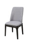 Chairs Wood Accent Chair - 23" X 21" X 39" Light Gray Linen Oak Wood Upholstered (Seat) Side Chair HomeRoots