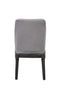 Chairs Wood Accent Chair - 23" X 21" X 39" Light Gray Linen Oak Wood Upholstered (Seat) Side Chair HomeRoots