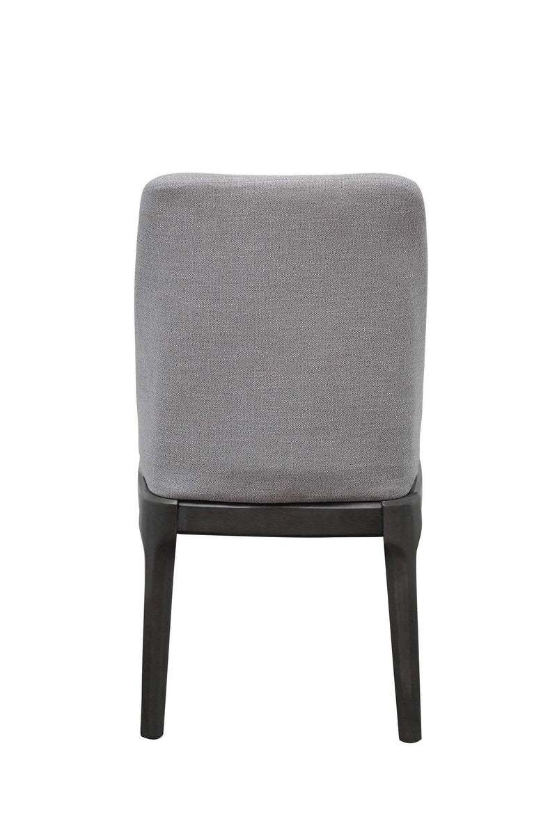 Chairs Wood Accent Chair - 23" X 21" X 39" Light Gray Linen Oak Wood Upholstered (Seat) Side Chair HomeRoots