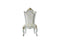 Chairs Wood Accent Chair - 27" X 28" X 48" Fabric PU Antique Pearl Wood Poly-Resin Upholstered (Seat) Side Chair (Set-2) HomeRoots