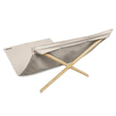 Chairs Wood Accent Chair - 55.10" X 27.55" X 13.80" Beige Deck Chair Canevas & Pinetree Wood from France Beach Chair HomeRoots