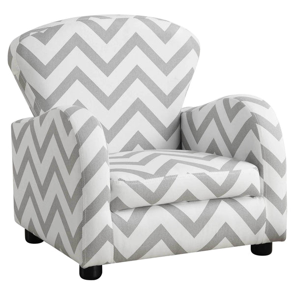 Chairs Wooden Chair - 18'.5" x 20" x 20" Grey, Black, White, Solid Wood, Cotton, Polyester - Juvenile Chair HomeRoots