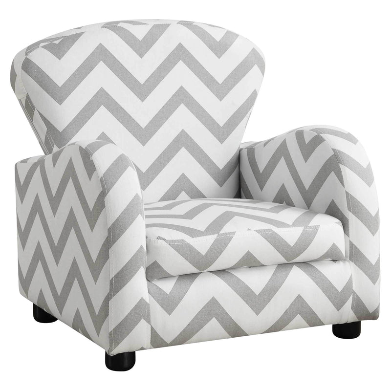 Chairs Wooden Chair - 18'.5" x 20" x 20" Grey, Black, White, Solid Wood, Cotton, Polyester - Juvenile Chair HomeRoots