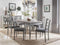 Chairs Wooden Chair - 19" X 22" X 38" Gray Fabric And Antique Gray Side Chair (Set of 2) HomeRoots