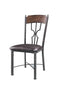 Chairs Wooden Chair - 20" X 23" 39" 2pc Espresso And Dark Bronze Side Chair HomeRoots