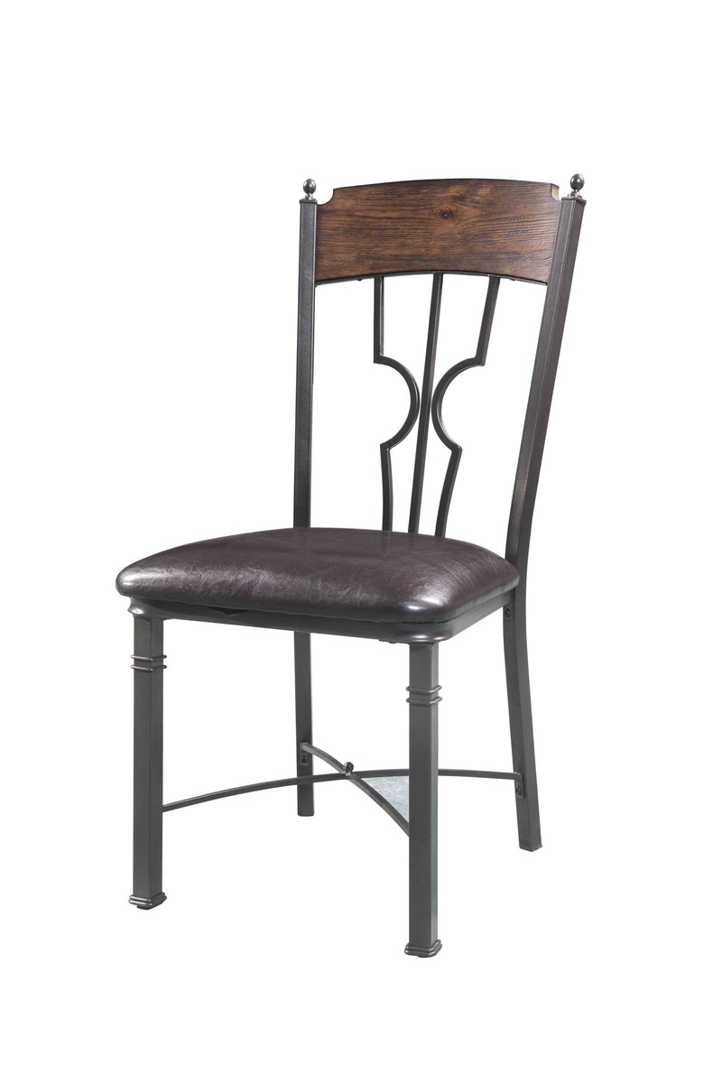 Chairs Wooden Chair - 20" X 23" 39" 2pc Espresso And Dark Bronze Side Chair HomeRoots