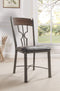 Chairs Wooden Chair - 20" X 23" 39" 2pc Espresso And Dark Bronze Side Chair HomeRoots