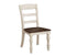 Chairs Wooden Chair - 20" X 24" X 38" 2pc Walnut And White Washed Side Chair HomeRoots