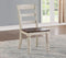 Chairs Wooden Chair - 20" X 24" X 38" 2pc Walnut And White Washed Side Chair HomeRoots